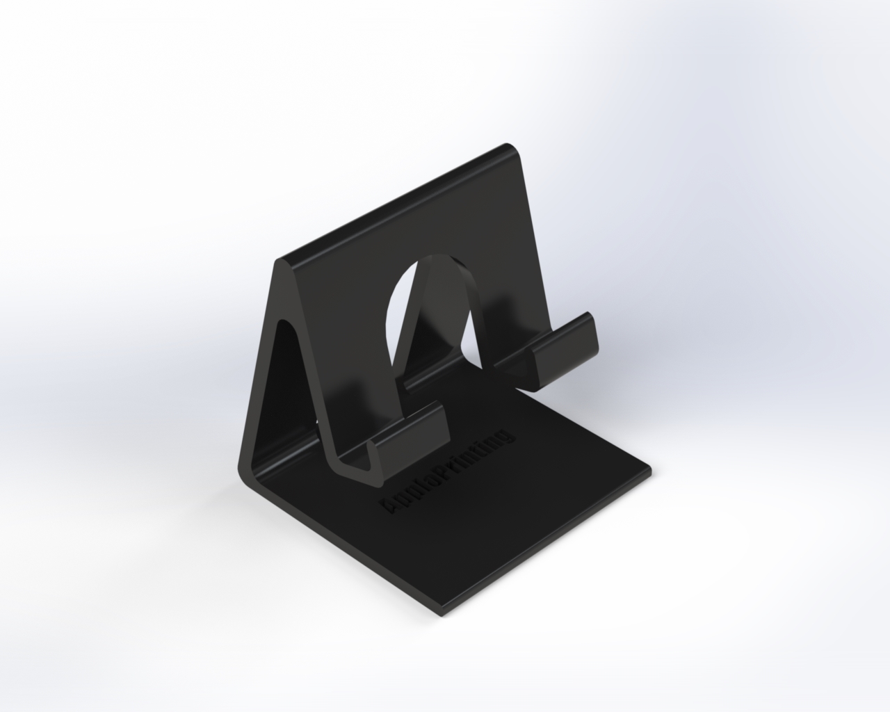 Photo of mobile phone stand, ISOMETRIC 3D cad model